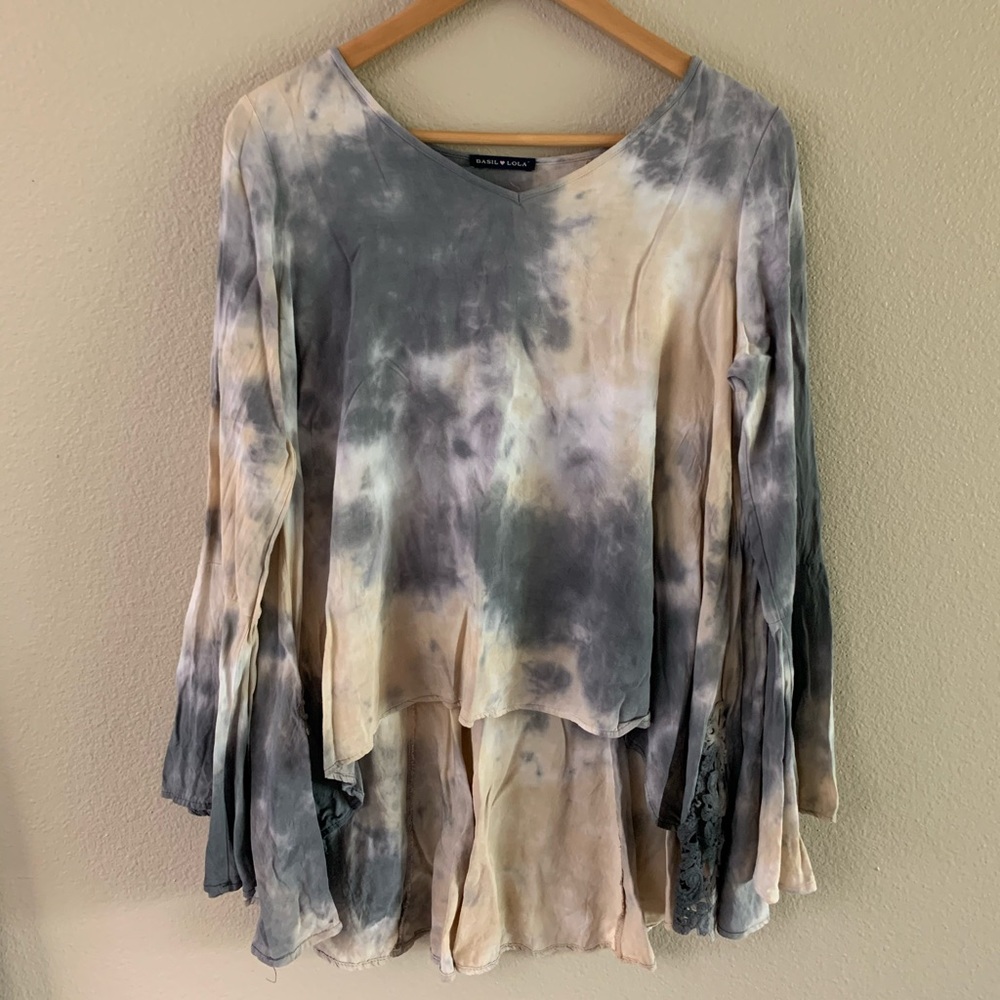 Basil Lola High Low Tye-Dye Top